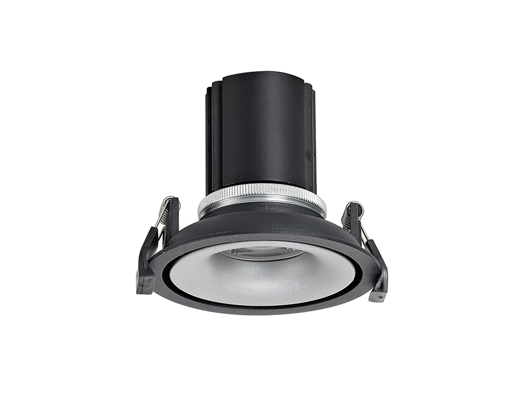 DM202153  Bolor 12 Tridonic Powered 12W 2700K 1200lm 12° CRI>90 LED Engine Black/Silver Fixed Recessed Spotlight; IP20